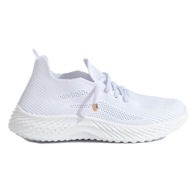 Scarpe sportive da donna in tessuto Shelovet bianco bianca