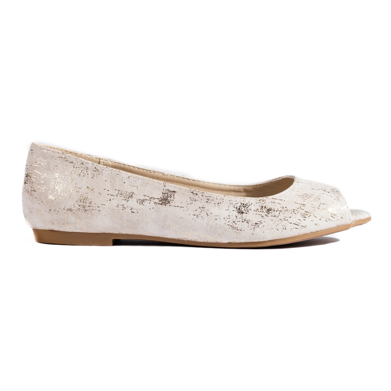 Ballerine open toe da donna Shelovet color oro d'oro