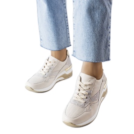 Goodin Sneakers traforate beige di Manfrin