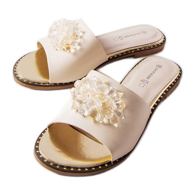 Cursori beige con cristalli di Lowa