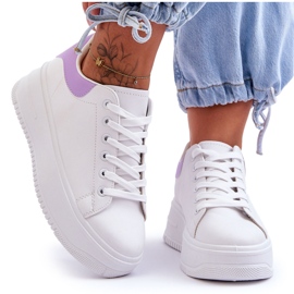 Scarpe sportive classiche da donna White-Viola Night Trip bianco