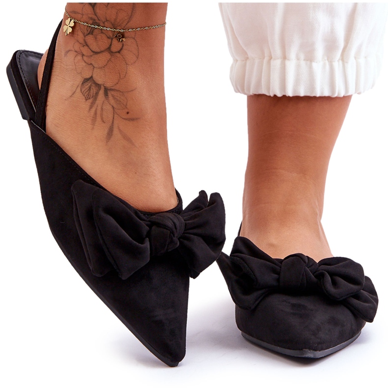 Ballerine Slip-On Con Fiocco Donna Nere Nadine nero