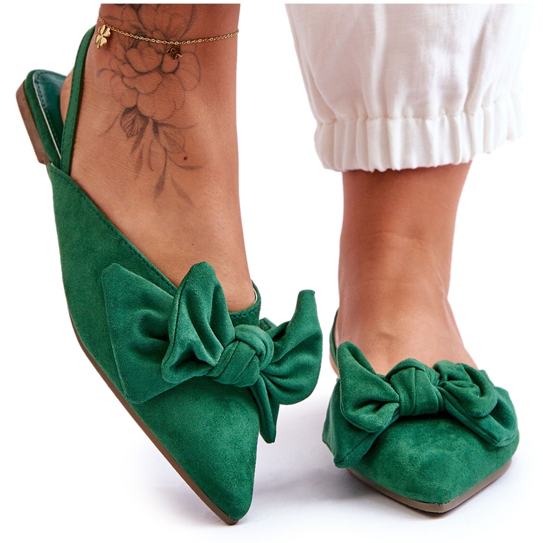 Ballerine Slip-On Con Fiocco Donna Verde Nadine