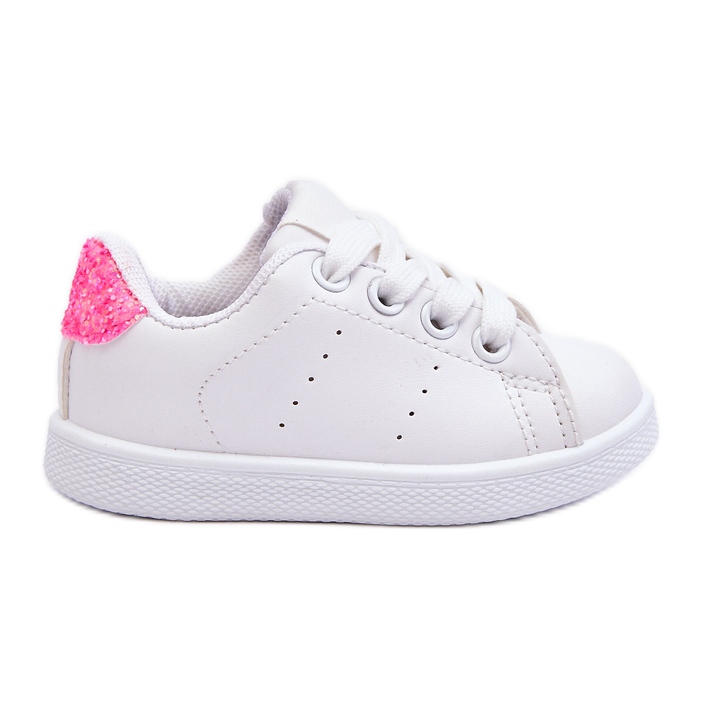 FR1 Scarpe Sportive da Bambino Bianco-Rosa Fluo Lucido bianca
