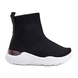 FR1 Scarpe Sportive Calzino Per Bambini Nere Benito nero