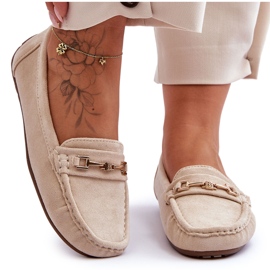 Mocassini Classici In Pelle Scamosciata Da Donna Beige Corinell