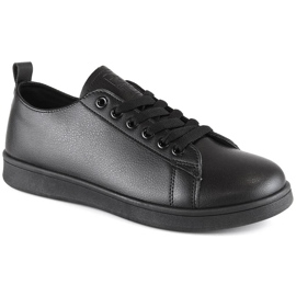News Scarpe sportive sneakers realizzate in pelle ecologica nera Novità 23SP02-5786 nero
