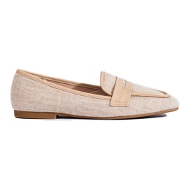 Eleganti mocassini rosa Shelovet da donna beige