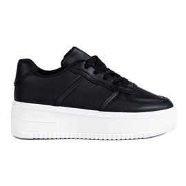 Sneakers nere su una piattaforma alta di Shelovet nero