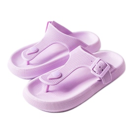 Sandali viola con plateau di Moretti