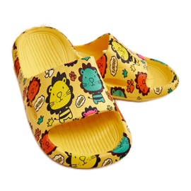 Pantofole in gommapiuma leggera per bambini Motivo Leone Giallo Esther