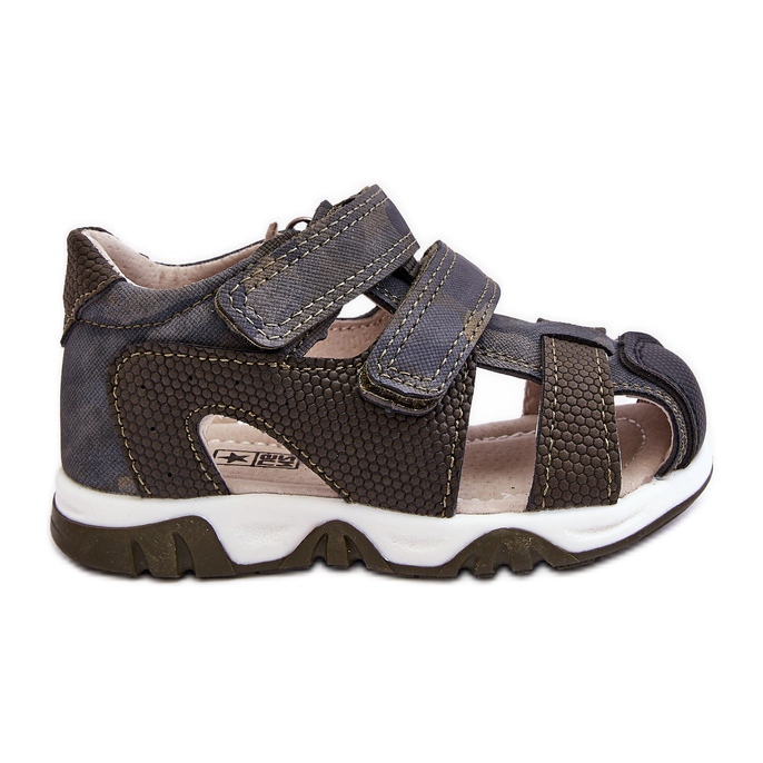 Sandali con velcro per bambini Falcon verde scuro