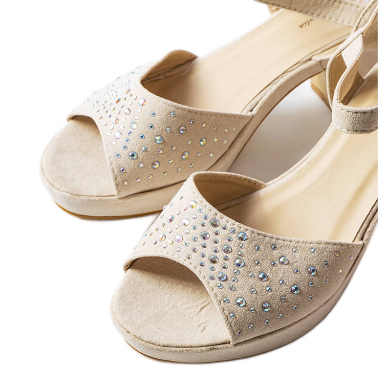 Sandali a blocchi beige di Beltane