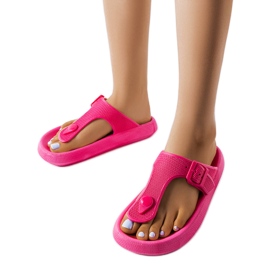 Sandali fucsia con plateau di Moretti rosa