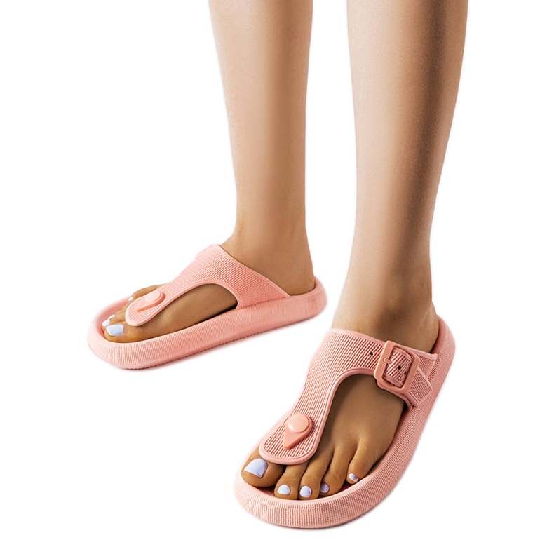 Sandali rosa con plateau di Moretti