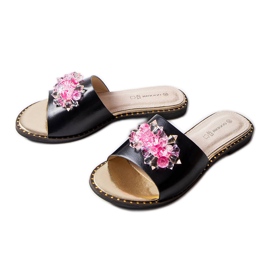 Goodin Infradito nere con cristalli nero