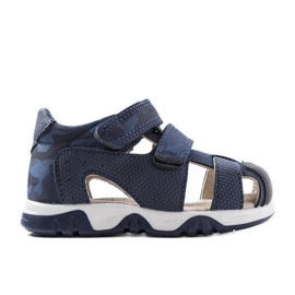 Sandali blu navy con soletta in pelle di Millard
