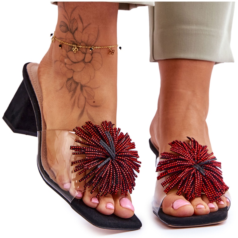 Teli alti trasparenti da donna S.Barski KV-AP658-1 Black nero