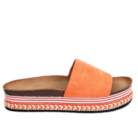 Pantofole con suola decorata di Demou Orange arancia