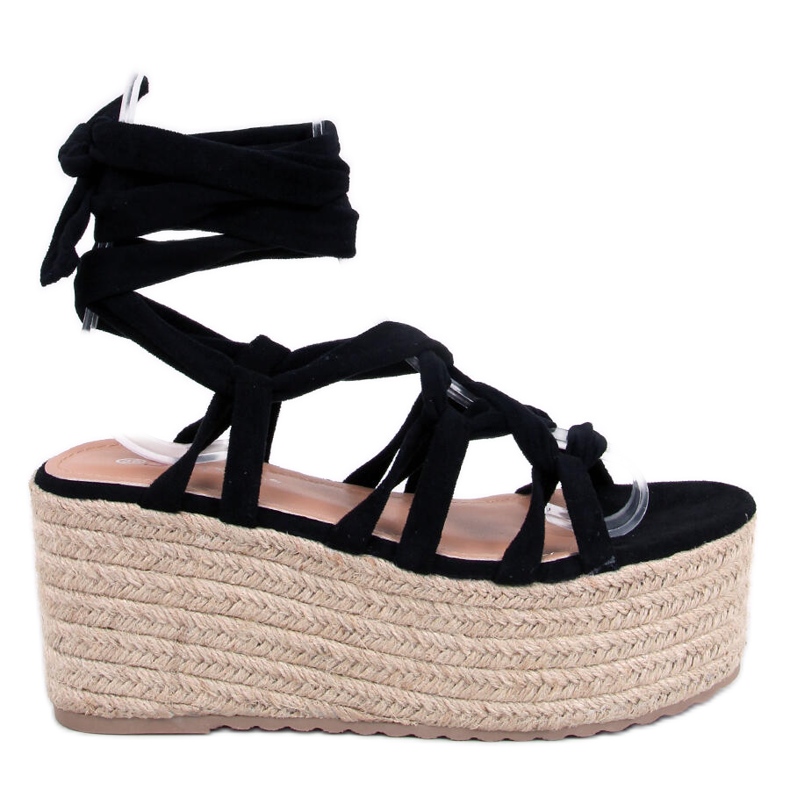 Espadrillas con plateau di Manon Black nero