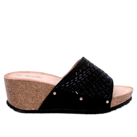 Sandali con zeppa Greco Black nero