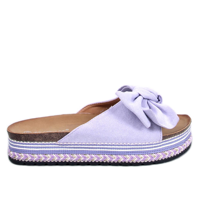 Sandali con fiocco a suola alta di Delair Purple viola