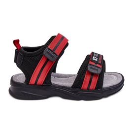 News Sandali da bambino con velcro rosso chiaro Brando nero