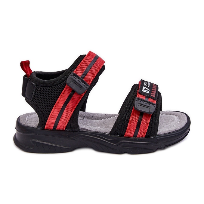 News Sandali da bambino con velcro rosso chiaro Brando nero