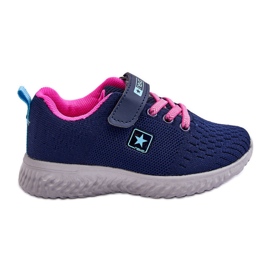 NEWS Scarpe Sportive da Bambino Con Velcro Blu Navy Brego