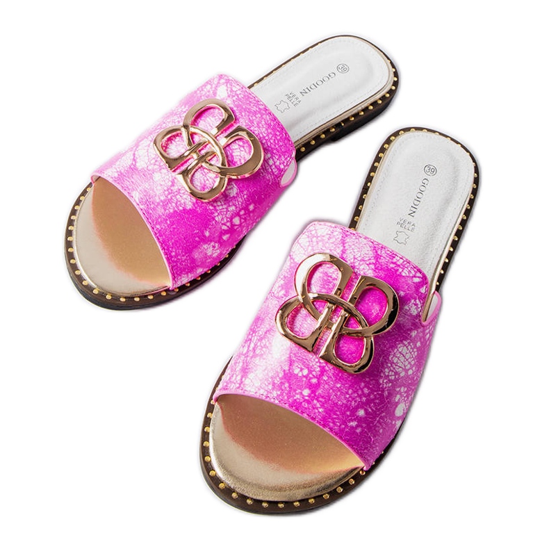 Inna Pantofole rosa da donna con fibbia Lea