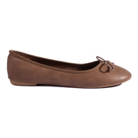 Ballerine marroni da donna con fiocco Shelovet marrone