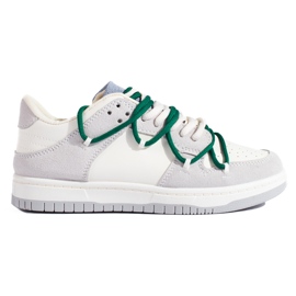 Sneakers Shelovet con lacci verdi bianca