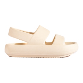 Sandalo da donna Shelovet in gomma color crema beige