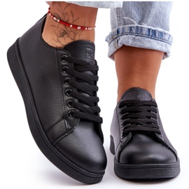 PE1 Sneakers classiche in pelle da donna nere illimitate nero