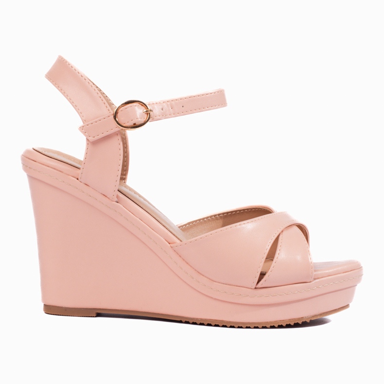 Sandali con zeppa alta rosa da donna di Shelovet