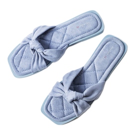 Pantofole Pride in ecopelle scamosciata blu