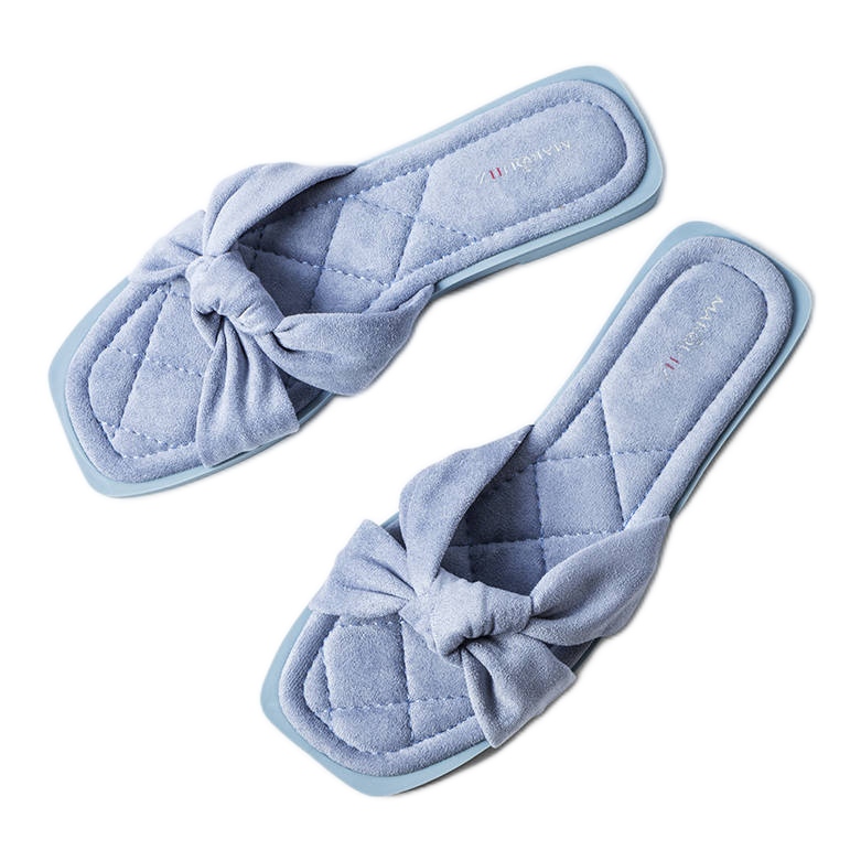 Pantofole Pride in ecopelle scamosciata blu