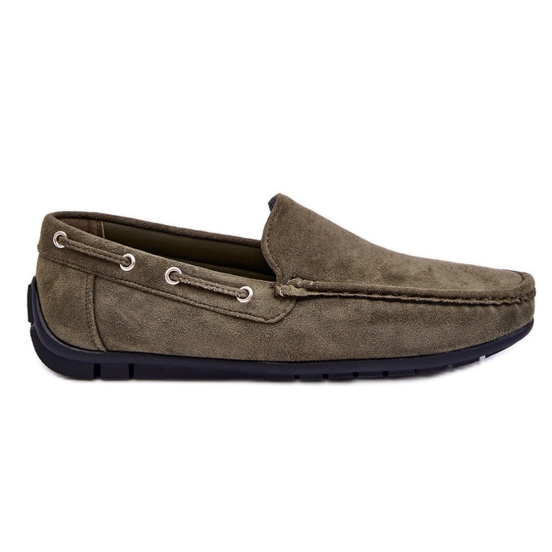 Mocassini slip-on in pelle scamosciata da uomo verde Rayan
