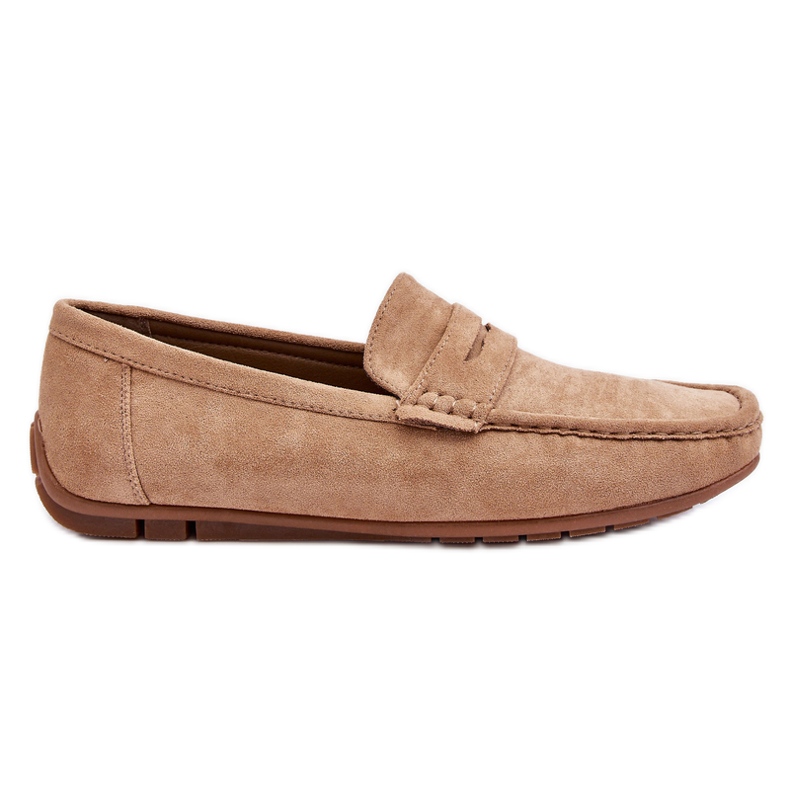 Mocassini da uomo in pelle scamosciata beige Wesley