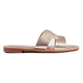 Ciabatte piatte classiche oro Shelovet d'oro
