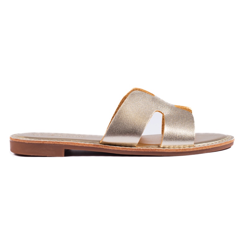 Ciabatte piatte classiche oro Shelovet d'oro