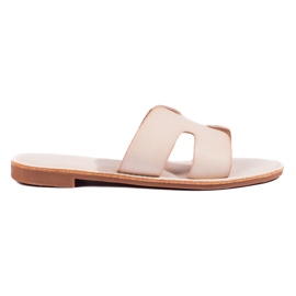 Ciabatte piatte classiche crema Shelovet beige