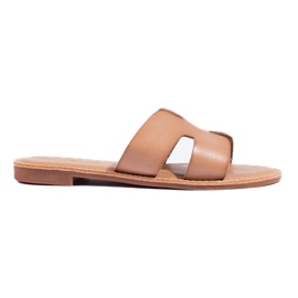 Sandali piatti classici marroni Shelovet beige