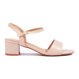 Sandali crema da donna sul palo Shelovet beige