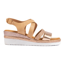 Sandalo con zeppa Shelovet beige da donna