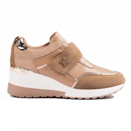Sneakers con zeppa marrone Shelovet