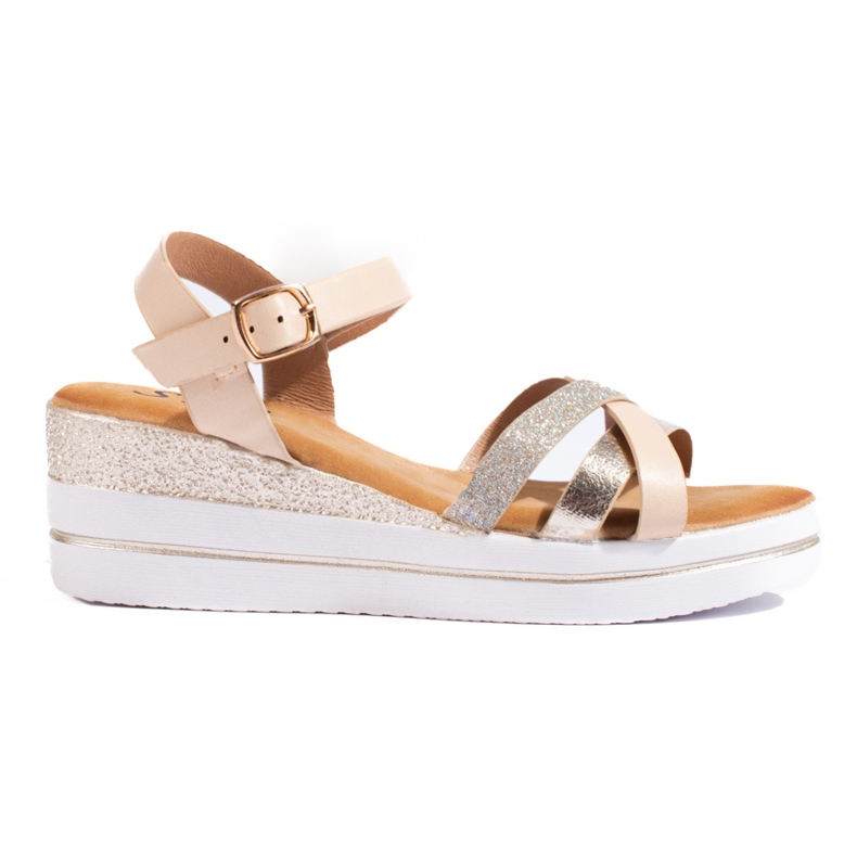 Sandalo con zeppa Shelovet beige da donna