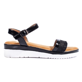 Sandali con plateau da donna Shelovet neri nero