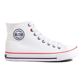 Sneakers alte da donna Big Star T274026101 bianche bianco