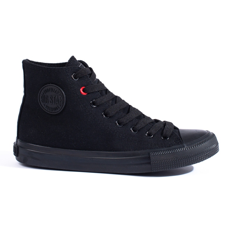Sneakers alte da donna nere Big Star T274033 nero